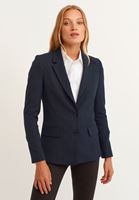 Bayan Çok Renkli Çizgili Klasik Blazer Ceket