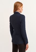 Bayan Çok Renkli Çizgili Klasik Blazer Ceket