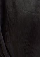 Bayan Siyah Kruvaze Yaka Bodysuit