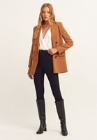 Bayan Krem Kruvaze Yaka Bodysuit