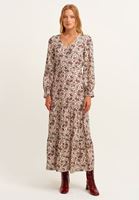 Bayan Çok Renkli Desenli Uzun Elbise