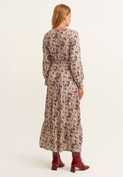 Bayan Çok Renkli Desenli Uzun Elbise