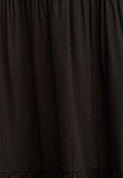 Bayan Siyah Balon Kollu Uzun Elbise