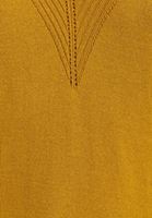 Bayan Sarı V Yaka Cut Out Detaylı Kazak