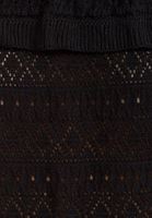 Bayan Siyah Fırfır Detaylı Romantik Kazak