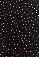 Bayan Beyaz Puantiye Volan Detaylı Desenli Etek