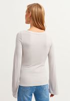 Bayan Gri Flare Kollu Tişört