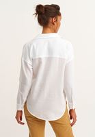 Bayan Beyaz Pamuklu Oversize Gömlek