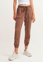Bayan Kahverengi Beli Lastik Detaylı Jogger Pantolon ( TENCEL™ )