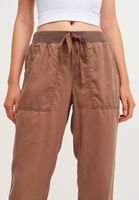 Bayan Kahverengi Beli Lastik Detaylı Jogger Pantolon ( TENCEL™ )