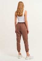 Bayan Kahverengi Beli Lastik Detaylı Jogger Pantolon ( TENCEL™ )