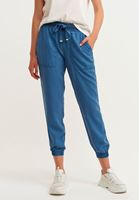 Bayan Mavi Yumuşak Dokulu Jogger Pantolon ( TENCEL™ )