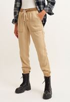 Bayan Bej Yumuşak Dokulu Jogger Pantolon ( TENCEL™ )