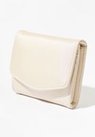 Bayan Bej Kapaklı Mini Cüzdan