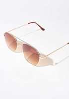 Bayan Kahverengi Metalik Çerçeveli Güneş Gözlüğü 