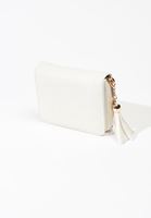 Bayan Krem Metalik Detaylı Cüzdan