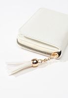 Bayan Krem Metalik Detaylı Cüzdan