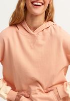 Bayan Pembe Pamuklu Oversize Sweatshirt