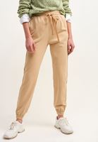 Bayan Bej Pamuklu High-Rise Jogger Pantolon