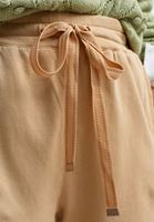 Bayan Bej Pamuklu High-Rise Jogger Pantolon