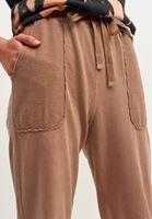 Women Brown High-rise Wide-leg Pants