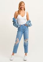 Bayan Beyaz Askı Detaylı V-Neck Tank Top