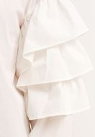 Women Cream Ruffled Romantic Blouse
