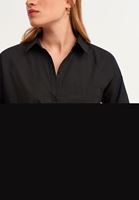 Bayan Siyah Casual Poplin Gömlek Elbise