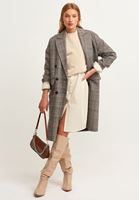 Bayan Açık Krem Casual Poplin Gömlek Elbise