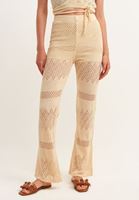 Bayan Kum Beji Ajurlu Triko Pantolon