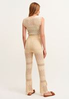 Bayan Kum Beji Ajurlu Triko Pantolon
