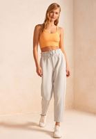 Bayan Gri Carrot-Fit Sweat Pantolon