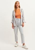 Bayan Gri Carrot-Fit Sweat Pantolon