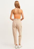 Bayan Krem Carrot-Fit Sweat Pantolon