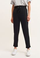 Bayan Siyah Carrot-Fit Sweat Pantolon