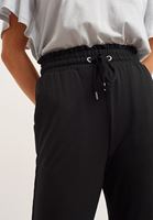 Bayan Siyah Carrot-Fit Sweat Pantolon