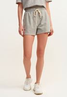 Bayan Gri Beli Lastikli Sweat Short
