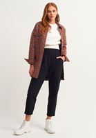 Bayan Siyah Beli Lastikli ve Cepli Sweat Pantolon