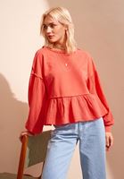 Bayan Pembe Boot-Neck Balon Kollu Bluz