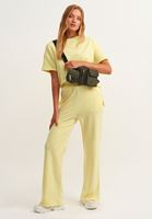 Bayan Sarı Bol Paça Sweat Pantolon