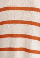 Bayan Çok Renkli Çizgili V-Neck Triko