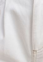 Bayan Beyaz High-Rise Pileli Mini Şort ( TENCEL™ )