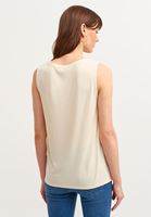 Bayan Bej Büzgülü Cupro Tank Top ( MODAL )