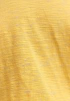 Bayan Sarı Cut-Out Detaylı Crop Tişört