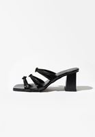 Bayan Siyah Toka Detaylı Topuklu Terlik