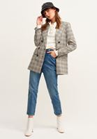 Bayan Çok Renkli Boyfriend Ekose Blazer Ceket