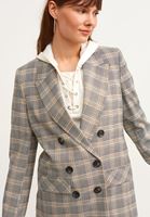 Bayan Çok Renkli Boyfriend Ekose Blazer Ceket