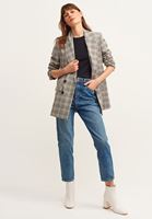 Bayan Çok Renkli Boyfriend Ekose Blazer Ceket
