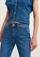 Bayan Mavi Slim-Fit Denim Pantolon