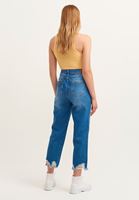 Bayan Mavi High-Rise Pamuklu Denim Pantolon